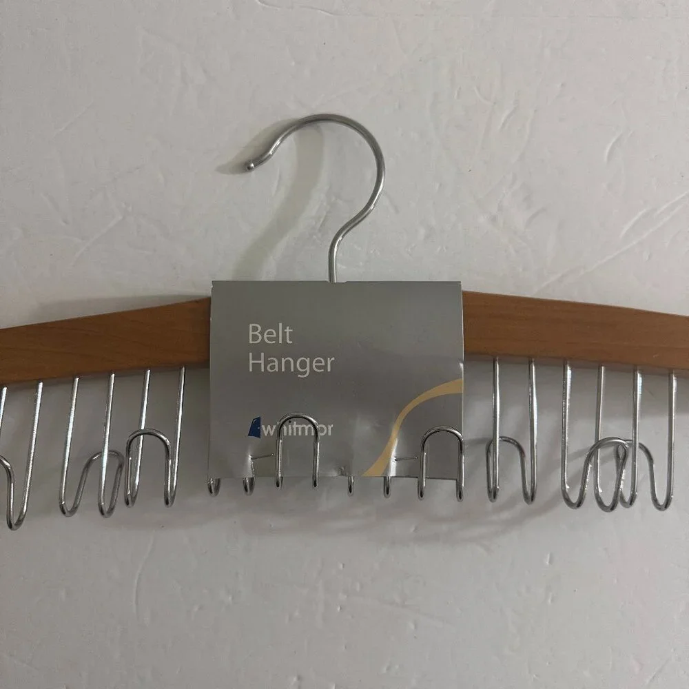 Whitmore Wooden Belt Necklace Scarf Jewelry Hanger Organizer 12 Hooks
